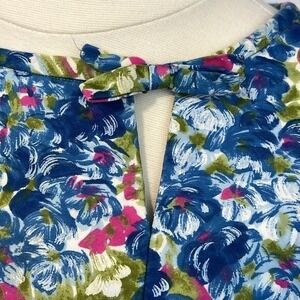 Vintage McMullen‎ Glen Falls NY 50's Midi Shift Dress Abstract Floral Keyhole 18